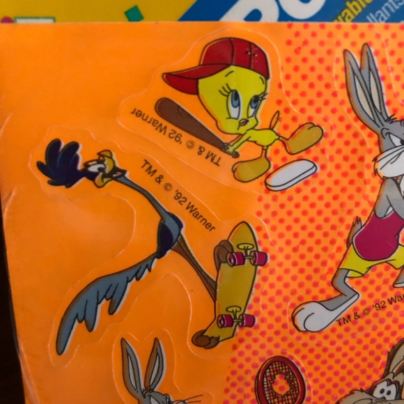 1992 Vintage Post-it Removable Sports Stickers Warner Bros Looney Tunes SEALED - Picture 10 of 12